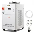 VEVOR Industrieller Wasserkühler, CW6000, 1500 W Wasserkühler-Kühlsystem mit Kompressor, 15 L Wassertankkapazität, 65 L/min max. Durchflussrate,