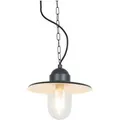 QAZQA Outdoor Ländliche Hängelampe Anthrazit IP44 Kansas Graphit