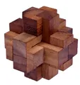 Teufelsknoten G173 – 3D Puzzle aus Holz mit 12 Bausteinen | Knobelspiel