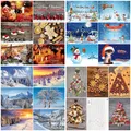 Weihnachtskarten 100er-Weihnachtskarten-Set Postkarten-Set mit einem bunten M...