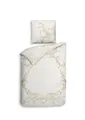 Heckett & Lane Satin Bettwäsche 135x200 Lauren Off-White Ornamente Barock Wende