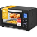 TZS First Austria - Minibackofen Digital 30L 1600W - Mini Backofen stufenlose Temperaturregelung bis 230°C - Miniofen 180 Min-Timer, 3 Einschubhö... - Schwarz