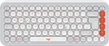 Logitech POP Icon Keys - Tastatur - kabellos - Bluetooth LE - QWERTZ - Deutsch - Off White, orange (920-013060)