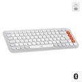 Logitech POP Icon Keys Weiß - Kabellose Multi-Device-Tastatur, Anpassbare Tasten mit der Logi Options+ App