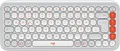 LOGITECH POPIKWS - Tastatur, Bluetooth, weiß-orange, QWERTZ