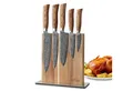 Wakoli Messer-Set Edib Pro 5er Damastmesser-Set I Holzbox I 8-20cm Klinge I Messerblock (Damastmesser mit Messerblock, 6-tlg., 5 Damastmesser mit Messerblock), aus 67 Lagen Damaststahl, VG10 Stahlkern