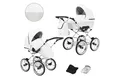 KUNERT Kombi-Kinderwagen Romantic 2 in1 Öko-Leder Kinderwagen mit AIR WHEEELS und grauem Rahmen, 3-in-1-Kit mit Tragewanne, Buggy