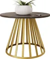 MIRJAN24 Couchtisch Mokod Mini, Sofatisch, Beine aus Stahl, Modern, Kaffeetisch, Tisch, Wohnzimmer (Farbe: Gold / Black Pietra Grigia)