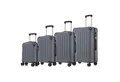 YONSLY Kofferset 4er Set, Reisekoffer Trolley mit 360° Rollen ABS-Hartschalen, 4 Rollen, (4 tlg., Sicherheitsschloss Weichem Gummigriff Handgepäck S/M/L/XL), Leichtes Gepäckset Trolley 4er Koffer Set, Reisekoffer