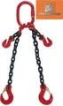 Anschlagkette Kettengehänge 2 Strang 6mm, Gabelkopfhaken 1600kg 1m, Kettenkürzer