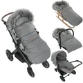 Winter Fußsack für Kinderwagen Babyschale Schlittensack-wasserdicht-115/85 cm