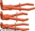 BGS Schlauch Abklemmzangen Satz | 90° abgewinkelt | 155 - 220 mm | 3-tlg.