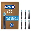 Oral-B iO Black Ultimative Reinigung Aufsteckbürsten für elektrische Zahnbürste, Briefkastenfähige Verpackung, 6 Stück