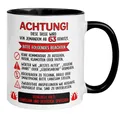 63 Geburtstag Männer Geschenk Tasse | Achtung – Diese Tasse wird von jemandem ab 63 genutzt | Lustige Geschenk Geburtstagstasse mit Spruch 63. Geburtstag | 63ter Geburtstag - Geburtstagsgeschenk Mann