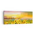Wandbilder 120x50cm Leinwandbild Sonnenblumen Blume Groß Bilder Art Wanddeko