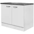 Spülenunterschrank Alba Weiß Hochglanz