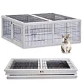 zooprinz Premium Freilaufgehege Rabbit Run für draußen - ideal für Kleintiere - Besonders Stabiler und großer Holzrahmen - Mobiler Freilauf mit umweltfreundlicher Farbe lasiert