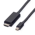 VALUE Mini DisplayPort Kabel Mini DP-Stecker an UHDTV-Stecker schwarz 3 m