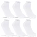 6 Paar Sneaker Socken Herren Weiß Quarter Sportsocken Damen Gepolstert Frotte...