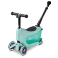 Micro Mini2go Deluxe Plus Mint Scooter Sitz Stauraum Schubstange Licht Kinder