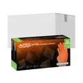 PROGRIP Nitril Diamond Orange Einmalhandschuhe, puderfrei, orange 362-M , 1 Karton = 10 Packungen à 50 Stück, Größe M