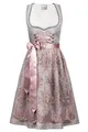 Edelnice Trachtenmode Exklusives Designer Midi Dirndl Aurelie inkl. Spitzendirndlschürze und Charivari Gr. 32-54 (48)