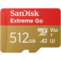 SANDISK 512GB Extreme Go Micro SDXC Karte (Für Android Smartphones und Tablets, Action Cams, Drones, UHS-I, bis zu 200 MB/s 5K, 4K UHD, Rescue Pro Deluxe, V30, Class 10, U3) Für Amazon