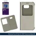 Original Samsung Galaxy S6 Flip Case S View Cover Klapphülle Schutz Hülle Gold