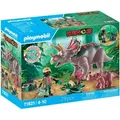 PLAYMOBIL 71821 Triceratops mit Jungtier