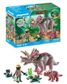 PLAYMOBIL   Dinos   Triceratops met Baby   Dino speelset   Dierenfiguren   Avont