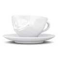 Fiftyeight Products TV Tassen Kaffeetasse weiß glücklich 0,20 L TV Tassen T014301