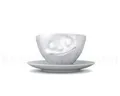 Teetasse Tasse Kaffee-Tasse Kaffeepott glücklich weiß Gesichtstasse TV Tasse