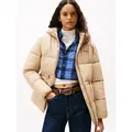 Tommy Jeans Steppjacke TJW HOODED MIDI PUFFER JACKET braun S (36)