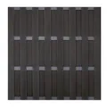 Groja WPC Fertigzaun 180x180cm gerillt anthrazit - Riegel DB703 4250260969388