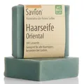 Savion Haarwaschseife Oriental | Bio & Natürlich | Lavendelduft & Patchouli | Vegan | Palmölfrei | Plastikfrei, 85g