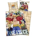 Wendebettwäsche "One Piece", bunt, B/L: 135cm x 200cm, , Renforcé, B/L: 80cm x 80cm, Renforcu00e9, Obermaterial: 100% Baumwolle, Bettwäsche, mit tollem One Piece-Motiv