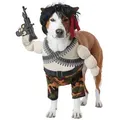 Metamorph Hundekostüm Rambo Kostüm für Hunde, Hier ist eine Warnung vor dem Hunde durchaus angebracht! beige|gelb S