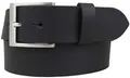 BELTINGER Jeansgürtel aus Vollbüffelleder 4 cm | Jeans-Gürtel für Damen Herren 40mm | Leder-Gürtel aus Büffelleder 4cm | Schwarz 100cm