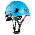 Bauhelm HSE06B für Baustelle, Outdoor, Indoor, Holzfällerarbeiten, Gartenarbeit - Blau