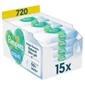 Pampers Feuchttücher Harmonie Aqua 15x48 (720) Stück 99% Wasser pH-neutral Baby