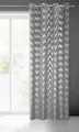 Eurofirany CHILL Samt Vorhang Grau mit Silber Pailletten Muster, Ösen, 1 STK., Velvet, Samtvorhang Blickdicht Prachtvolle Eleganz, Gemustert, Modern, für Wohnzimmer, Schlafzimmer, 140x250cm