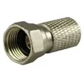 PremiumX 100x F-Stecker 7,5 mm SAT F-Aufdrehstecker Silber mit Dichtring F-Connector F Type Coax Stecker