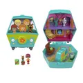 Polly Pocket x Scooby-DOO Partnership-Schatulle, Minipuppen und Spielset, Scooby-DOO und Velma Dinkley Puppen, Mystery Machine Spielzeugauto, JKC85