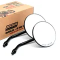1 Paar Custom Spiegel rund 4" 10cm schwarz ECE Honda Yamaha Kawasaki BMW Triumph