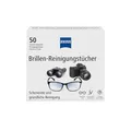 ZEISS Brillen-Reinigungstücher mit Alkohol 50 Stück zur schonenden & gründlichen Reinigung Ihrer Brillengläser - jedes Tuch einzeln verpackt - ideal für unterwegs oder auf Reisen