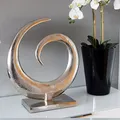 Arnusa Dekofigur aus Aluminium abstrakte Skulptur 43 x 38 cm Kunstwerk Moderne Deko aus Metall Statue