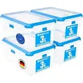 Kühlbehälter-Set aus Edelstahl, 3 L, 4-teilig, BPA-frei, luchtdicht, lekvrij, -40 bis +100 Grad, für alle Lebensmittel, Horeca-Qualität.