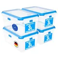4x 3L FrischhaltedosenSet in GastroQualität  100% luftdicht und auslaufsicher...