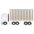 ArtTwist Modellauto Vitrine | Hot Wheels Aufbewahrung zu 80 Fächen | Sammlervitrine Hängend 78,5cm x 40cm x 4cm | Setzkasten Holz für Wanddeko und Organisation (LKW 011BL)