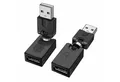 Bolwins G37 USB A Buchse auf Stecker Kabel Adapter Verlängerung PC Laptop 360° Computer-Adapter USB-A Stecker zu USB-A Buchse, 0 cm, 360° drehbar, Platzsparendes Winkel-Design, Plug & Play